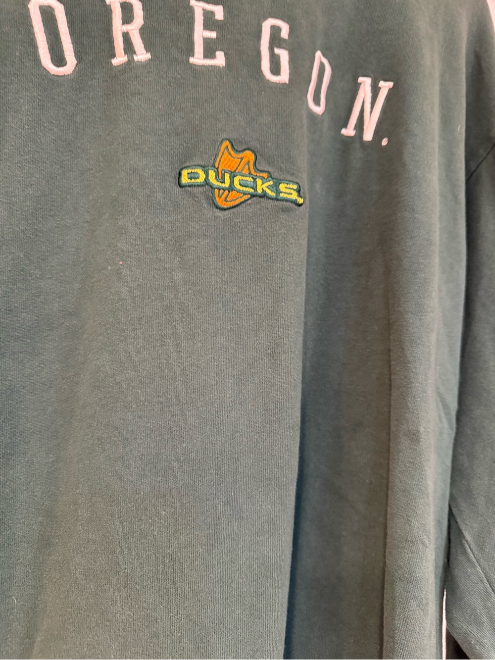 Vintage Columbia Oregon Ducks Green Men's Pullover Sweatshirt *see description* - Picture 3 of 4